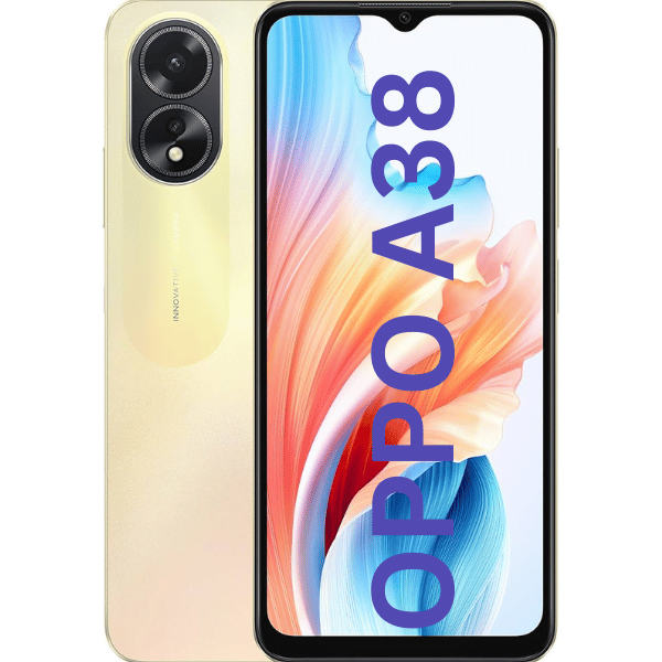 OPPO A38 - Glowing Gold (4GB + 4GB RAM Expansion, 128GB Storage) - Stylish  and Efficient with Dual Camera System