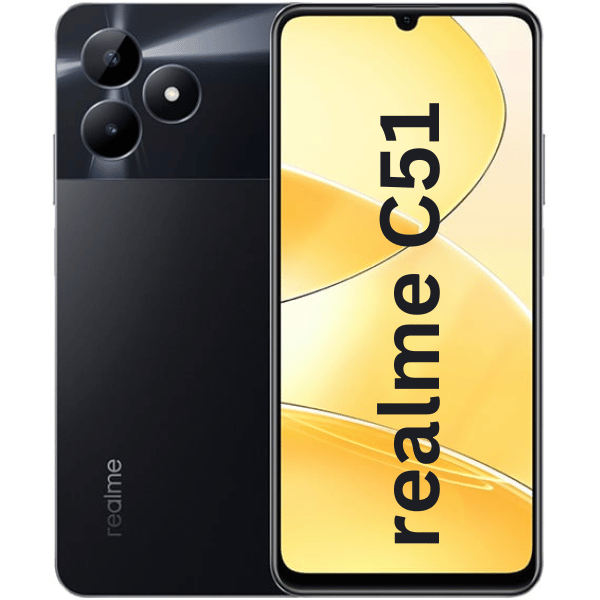 Realme C51 - Carbon Black (4GB RAM, 128GB Storage) - Sleek Design with High-Speed Performance