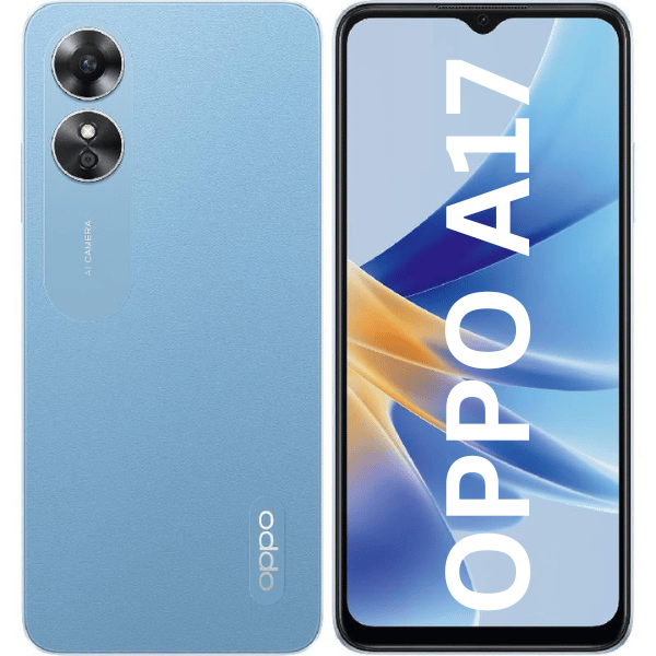 OPPO A17 in Lake Blue: 4GB RAM, 64GB Storage - A Harmony of Style and Performance